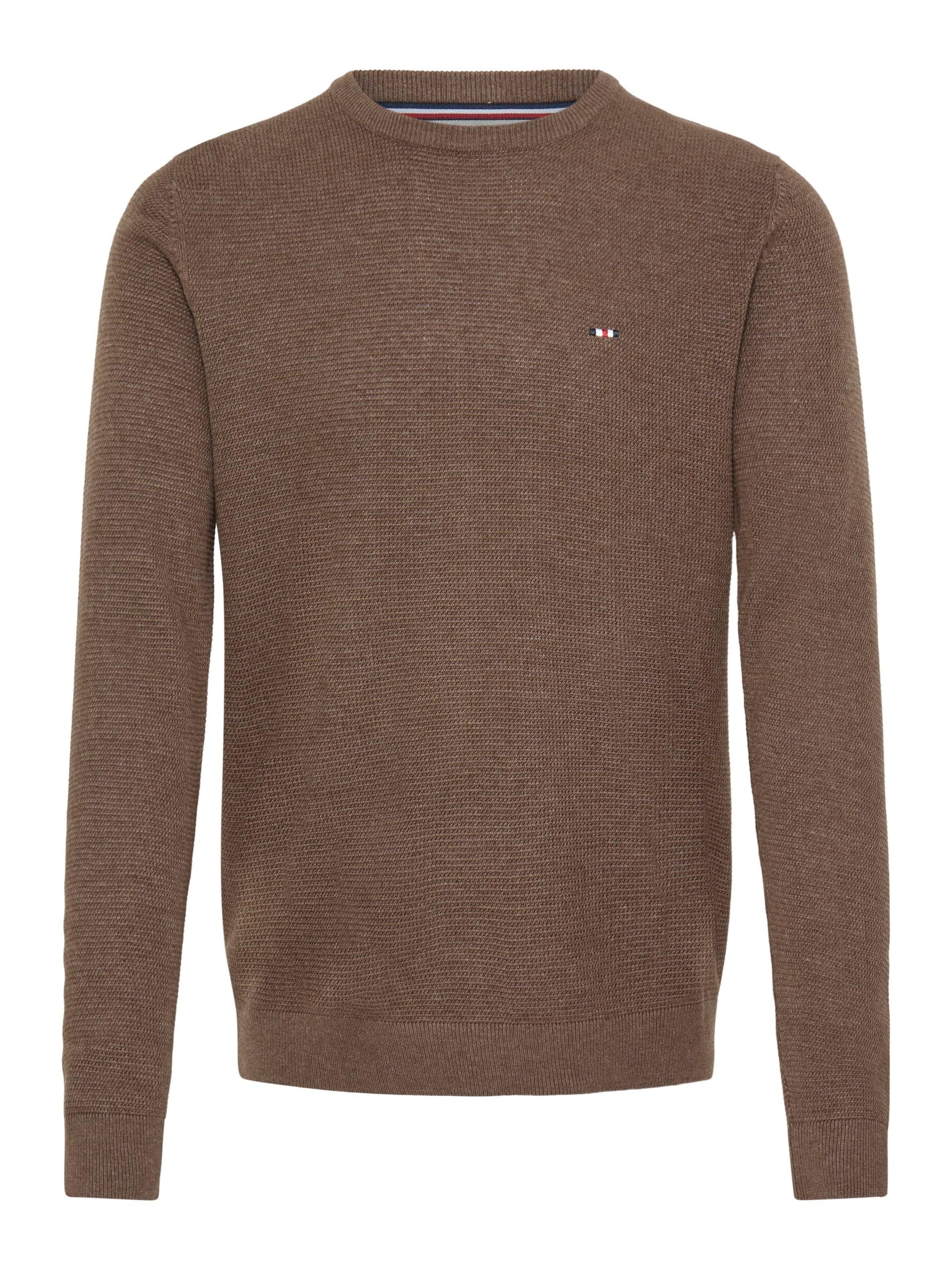 FQ1924 Trui ' FQGRANBY ' in Bruin: voorkant