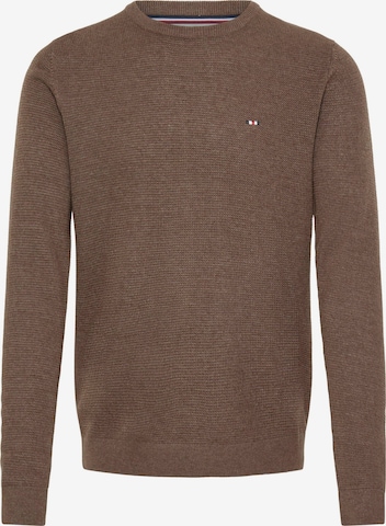 FQ1924 Strickpullover ' FQGRANBY ' in Braun: Vorderseite