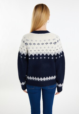 usha BLUE LABEL Knit Cardigan in Blue