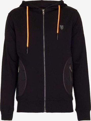 CIPO & BAXX Zip-Up Hoodie in Black: front