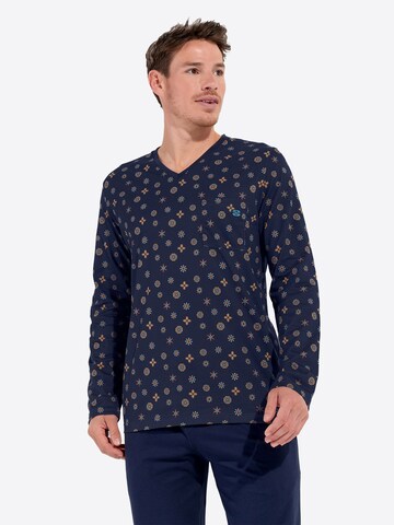 HOM Pyjama lang ' Mandala ' in Blauw