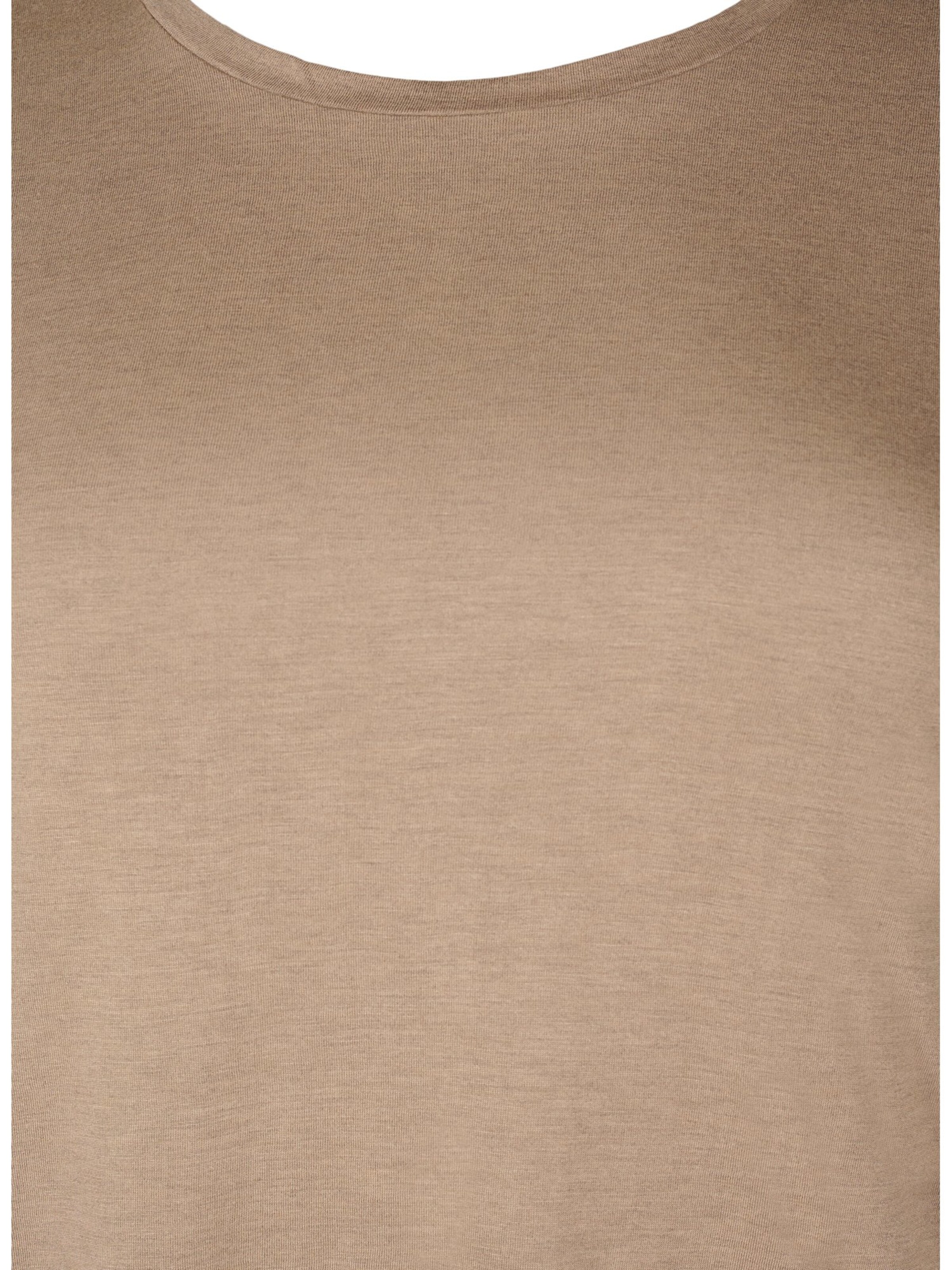 Zizzi Shirt 'Vwolia' in Brown