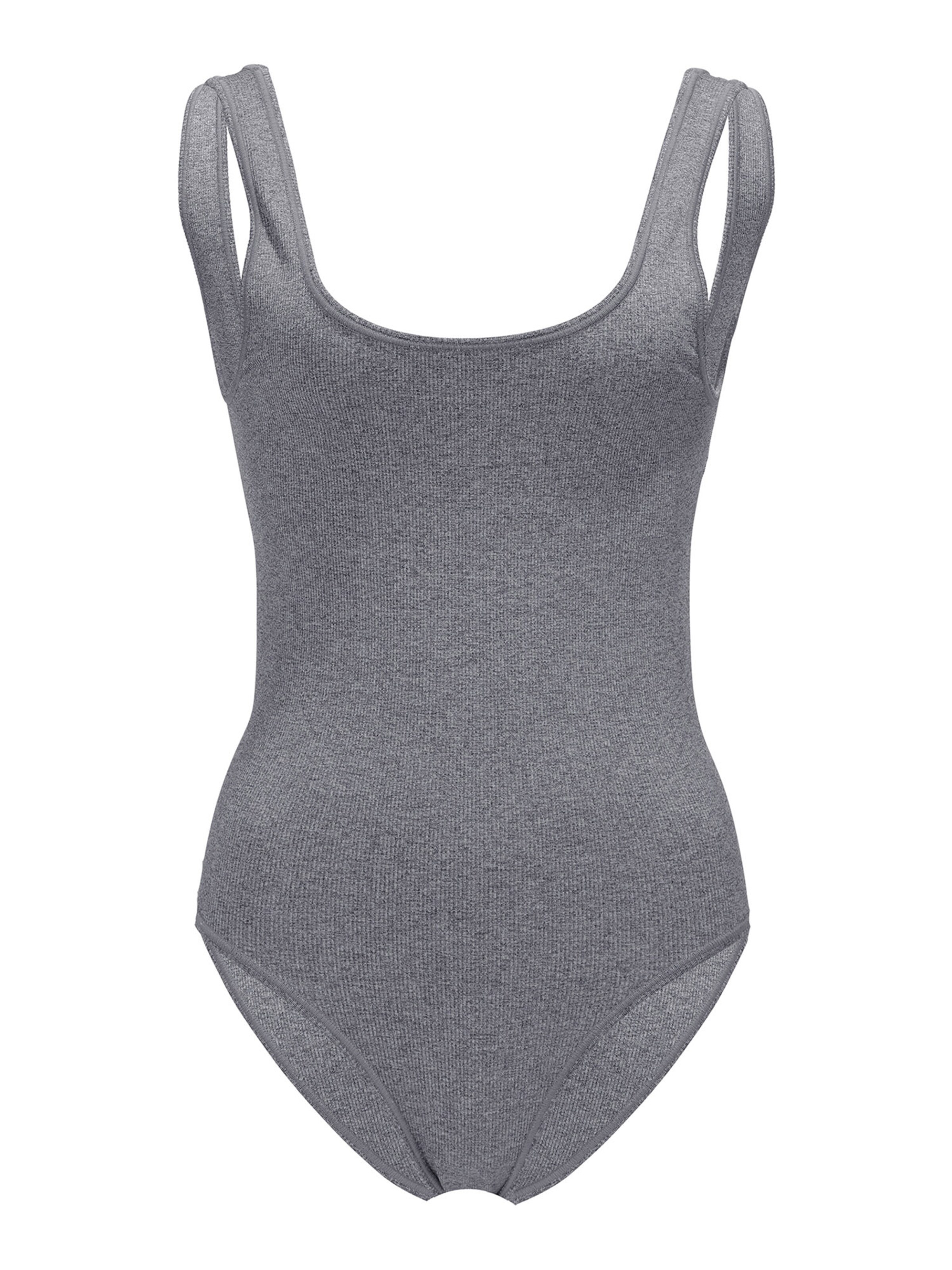 Wolford Bustier BH ' Scoop Neck Bodysuit ' in Grijs: voorkant