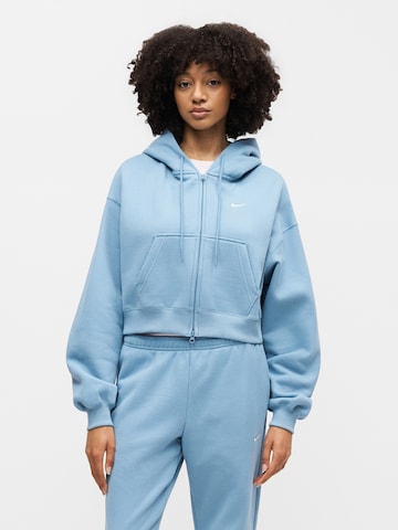 Nike Sportswear Tepláková bunda - Modrá: predná strana