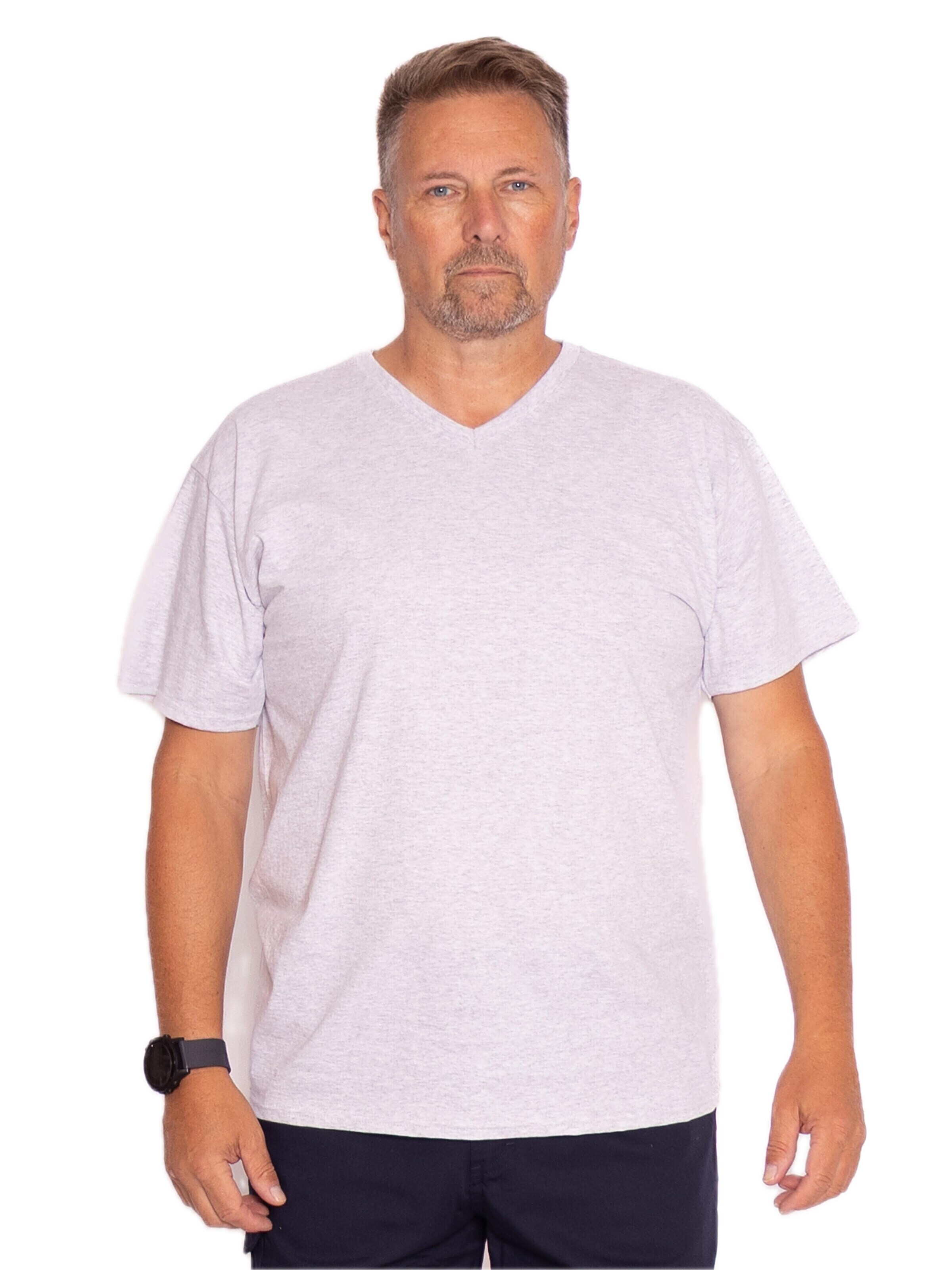 T-Shirt 'V-Neck T-shirt' FRUIT OF THE LOOM en gris