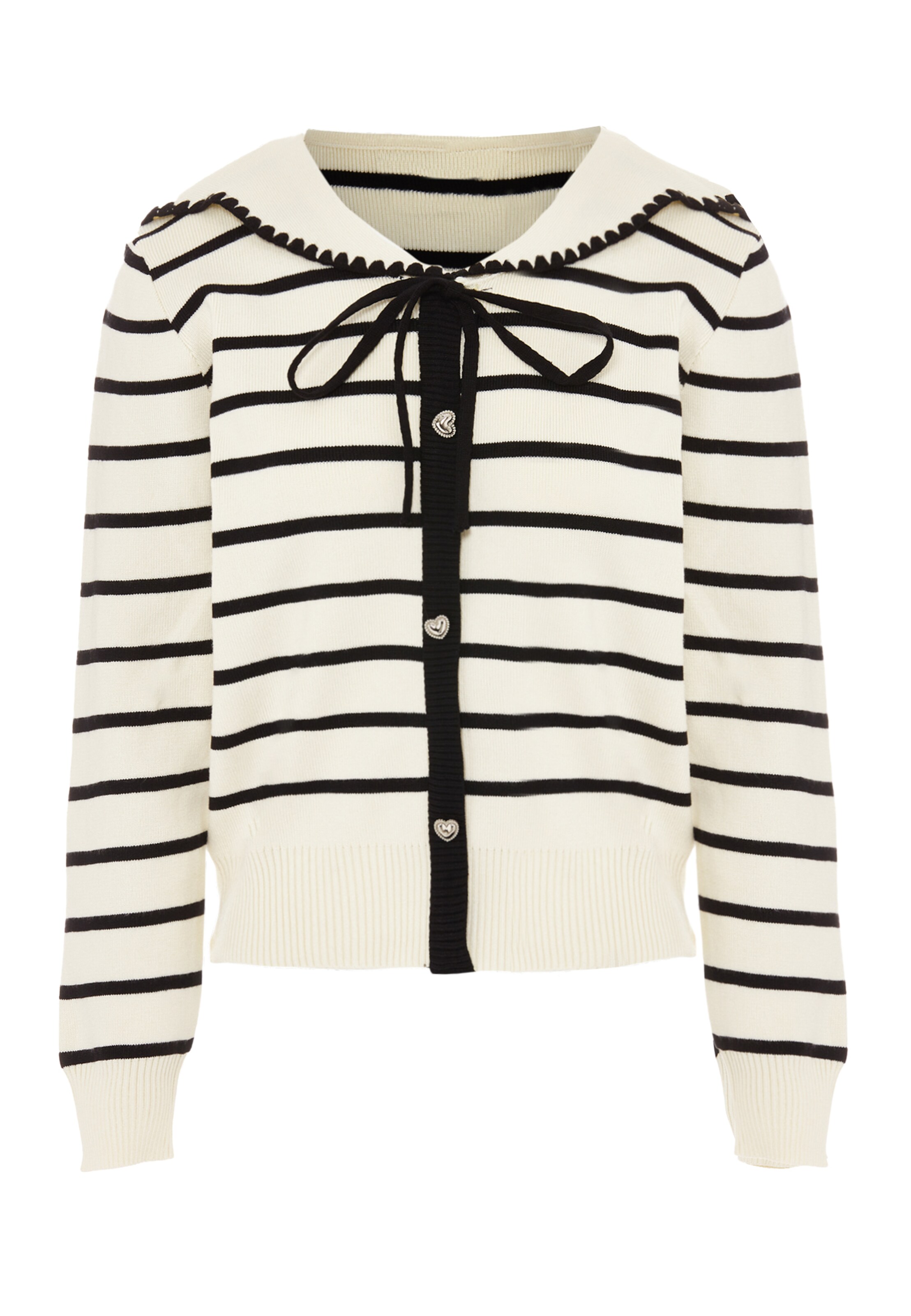 NAEMI Strickjacke in Weiß: Vorderseite