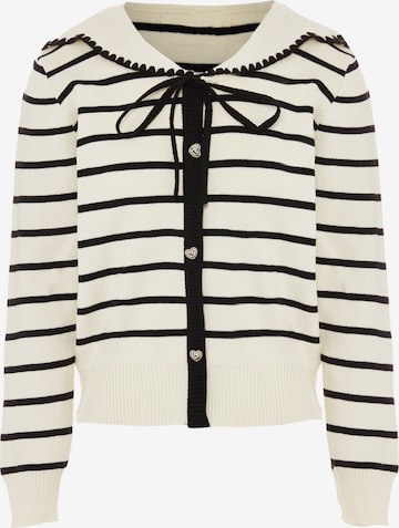 NAEMI Strickjacke in Weiß: Vorderseite