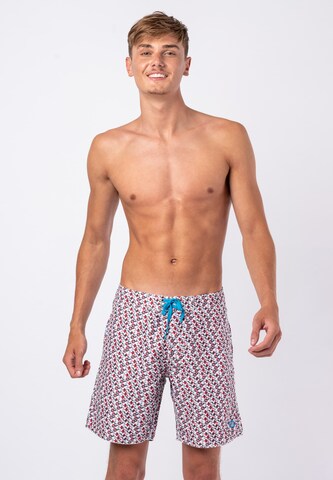 Panareha Board Shorts in White: front