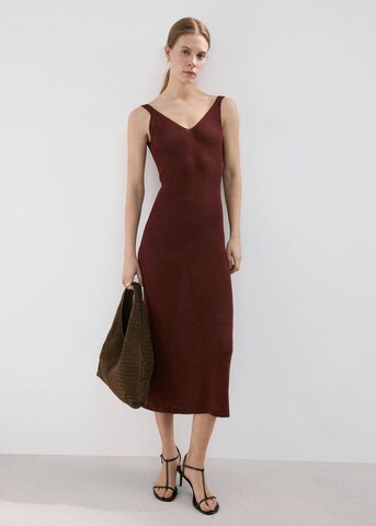 MANGO Knitted dress 'Siena' in Orange: front