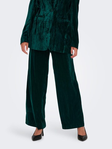 ONLY Szeroka nogawka Spodnie w kolorze zielony: przód