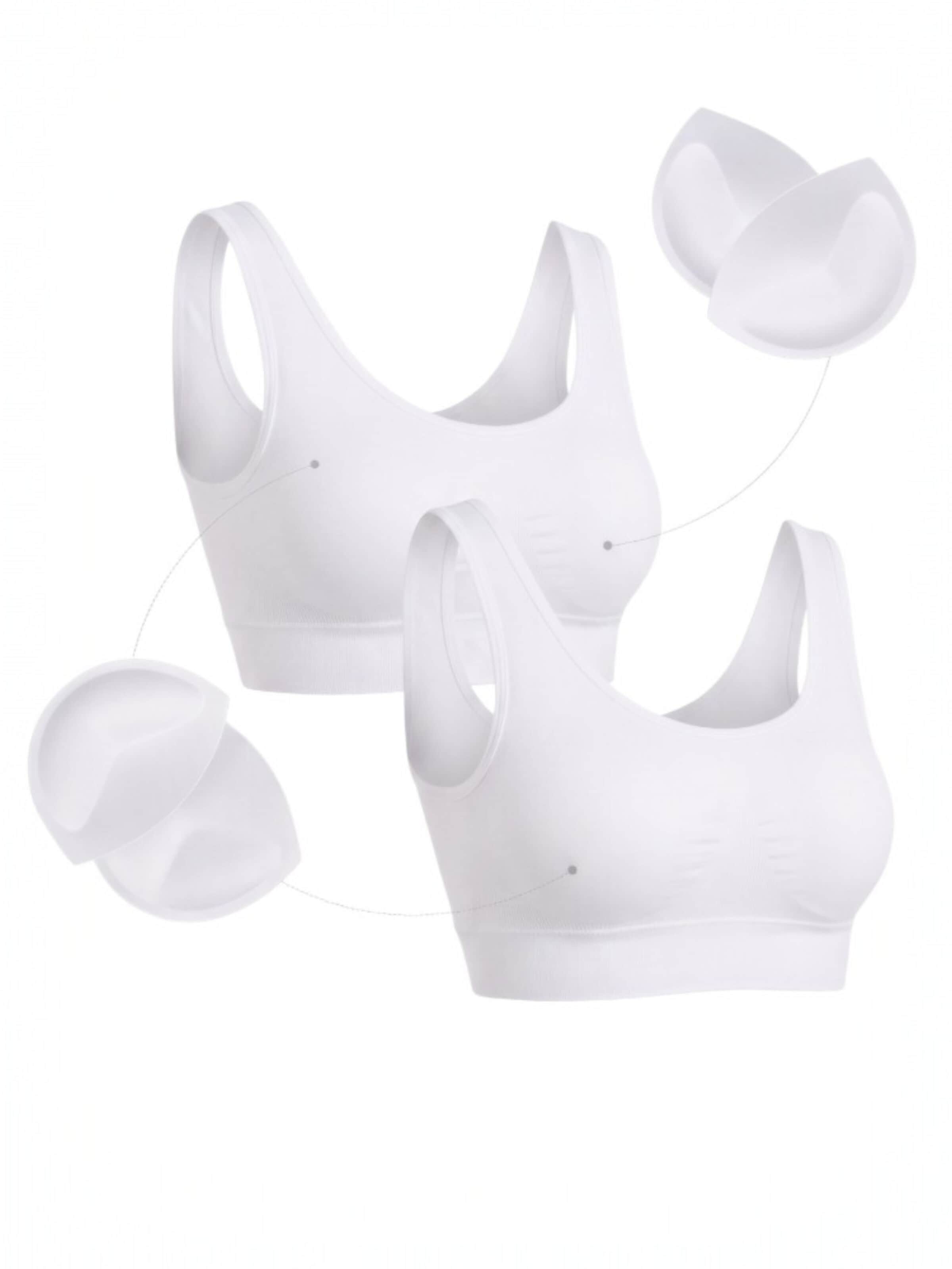 fashionshowcase Bustier Sport bh 'SORYA – Sport-BH' in Wit: voorkant