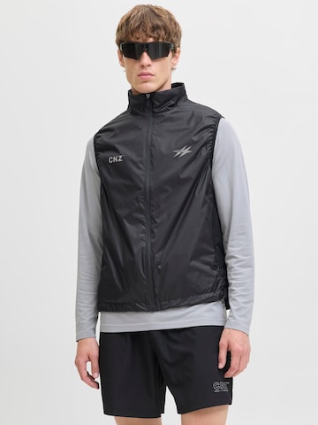 JACK & JONES - Chaleco en negro: frente