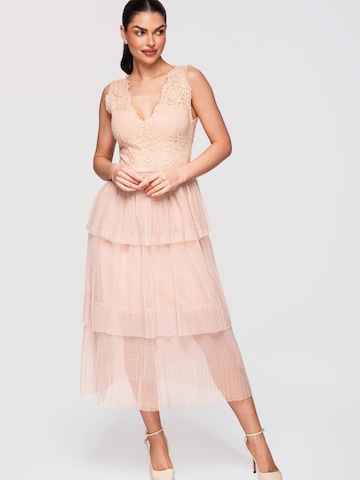 Robe Ombre en beige : devant