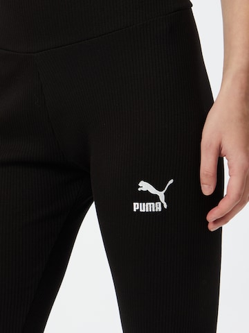 Skinny Pantalon de sport 'Classics' PUMA en noir