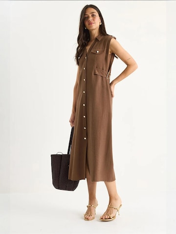 Abito camicia di Bianco Lucci in marrone