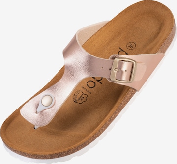 Palado Teenslipper 'Kos Metallic' in Roze: voorkant