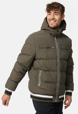 Veste d’hiver 'Marlon' INDICODE JEANS en vert : devant
