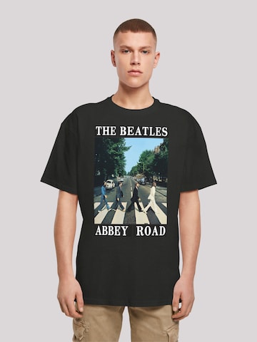 F4NT4STIC Shirt 'The Beatles Band Abbey Road' in Schwarz: predná strana