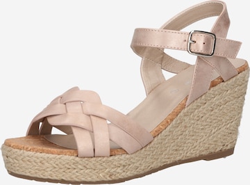 TOM TAILOR - Sandalias con hebilla en rosa: frente