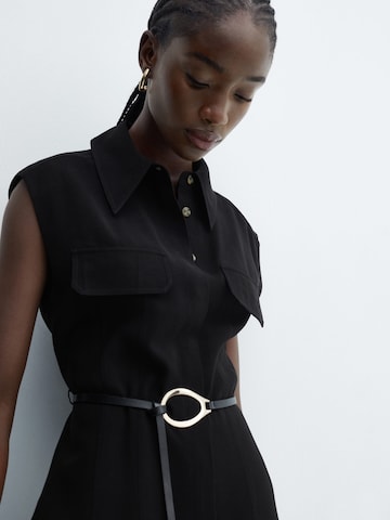 MANGO Sukienka koszulowa 'CASINO' w kolorze czarny