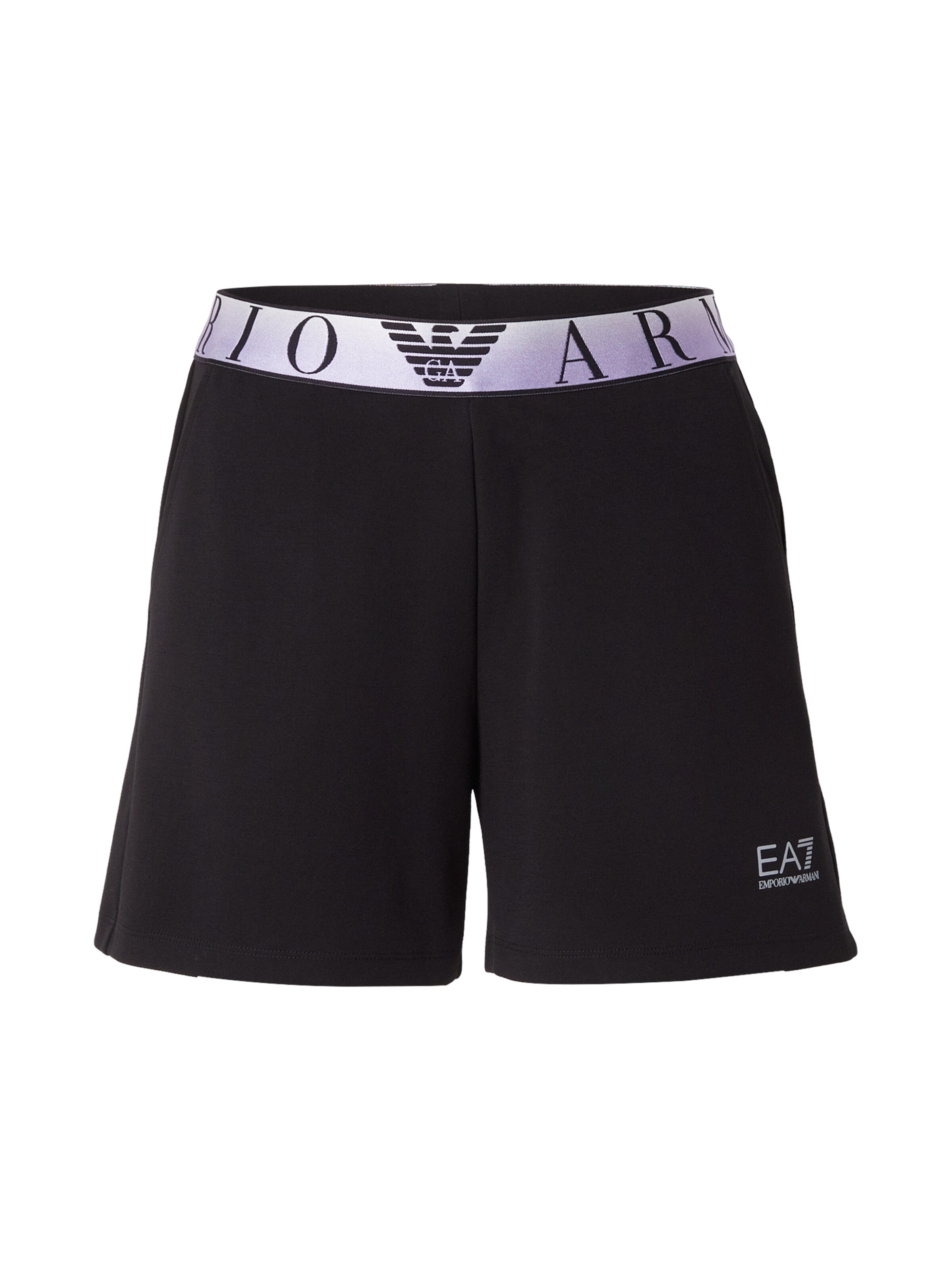 Regular Pantaloni de la EA7 Emporio Armani pe negru: față