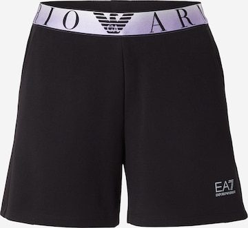 Regular Pantaloni de la EA7 Emporio Armani pe negru: față