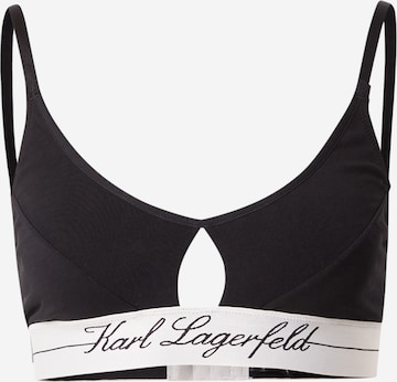 Karl Lagerfeld Bustier Rintaliivi 'HOTEL' värissä musta: etupuoli