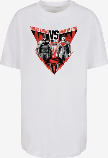 F4NT4STIC T-Shirt 'Batman v Superman Battle' in feuerrot / schwarz / weiß, Produktansicht