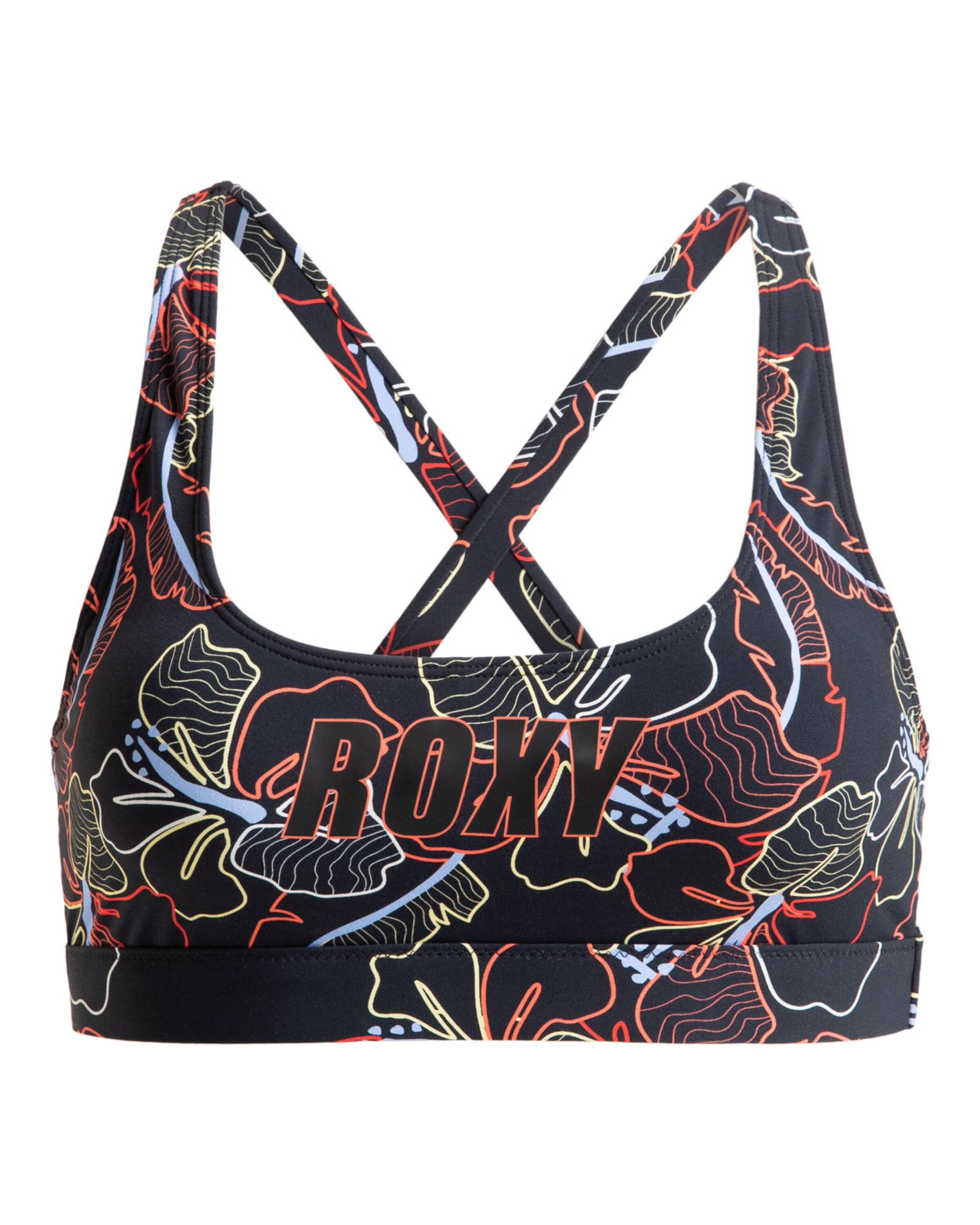 ROXY Bustier Sportbikinitop 'Active' in Grau: Vorderseite