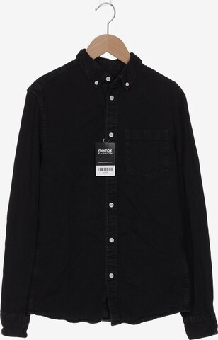 H&M Button Up Shirt in XS in Black: front
