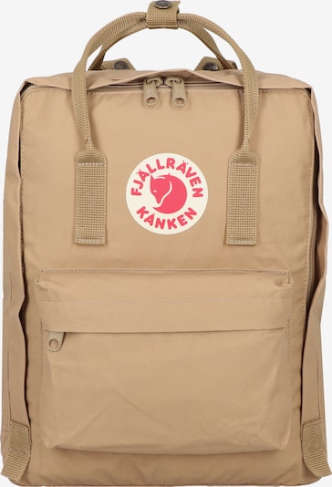 Fjällräven Rucksack 'Kånken' in cappuccino / rot, Produktansicht