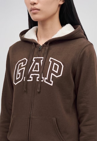 Gap Tall Sweat jacket 'FRANCHISE HERITAGE' in Brown: front