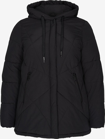 Zizzi Winter Jacket 'Mharbour' in Black: front