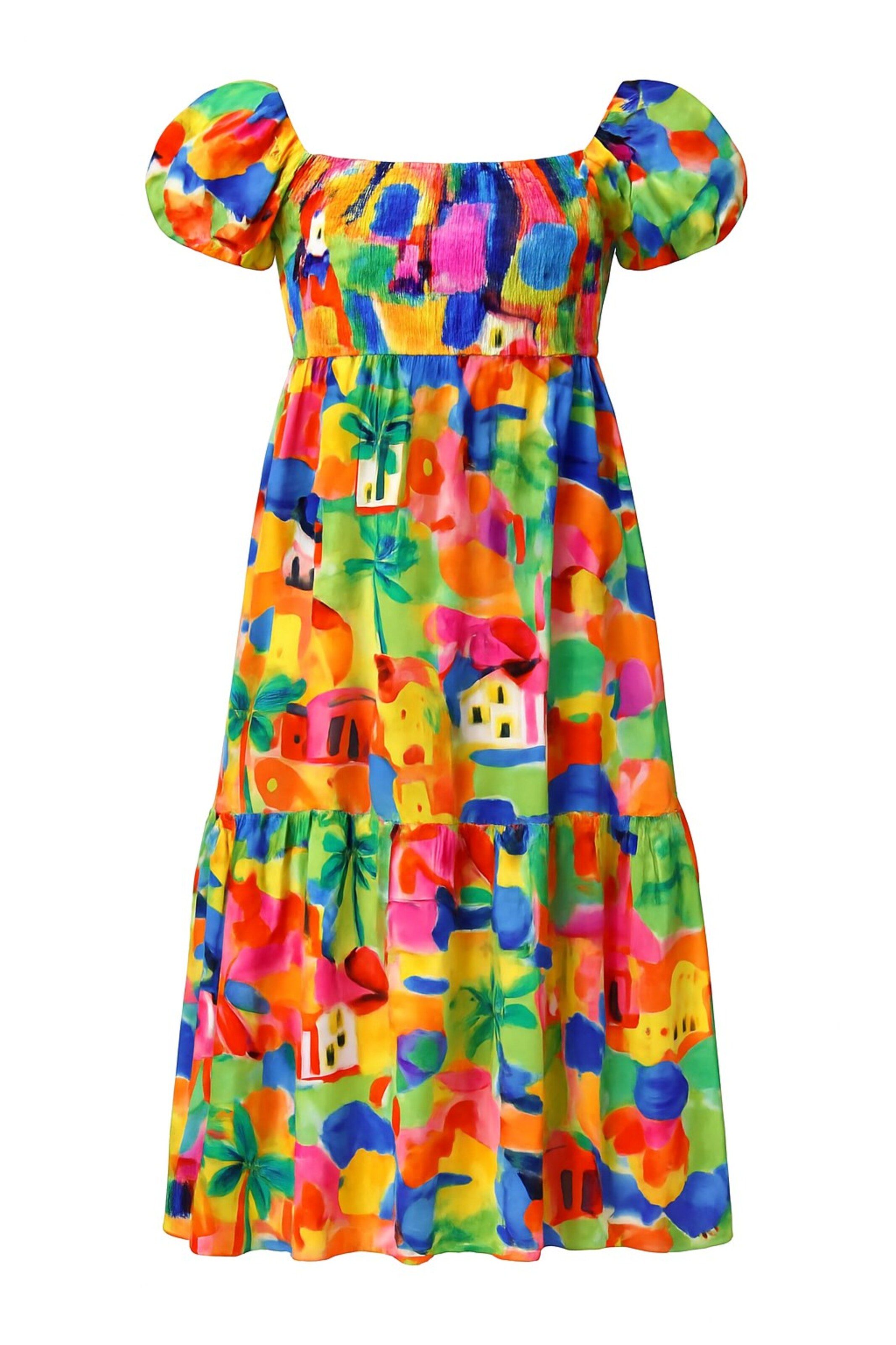 WOMAN VISION Jurk in Gemengde kleuren: voorkant