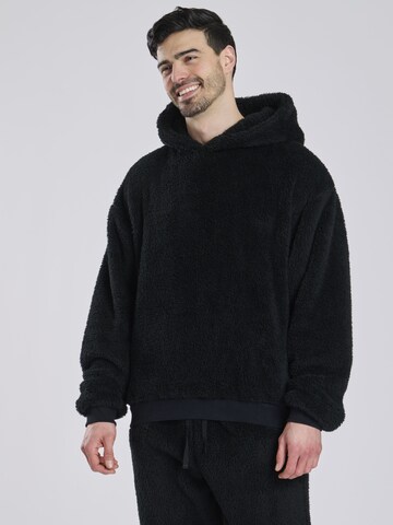 Loungeable Sweatshirt 'Sherpa' in Black: front