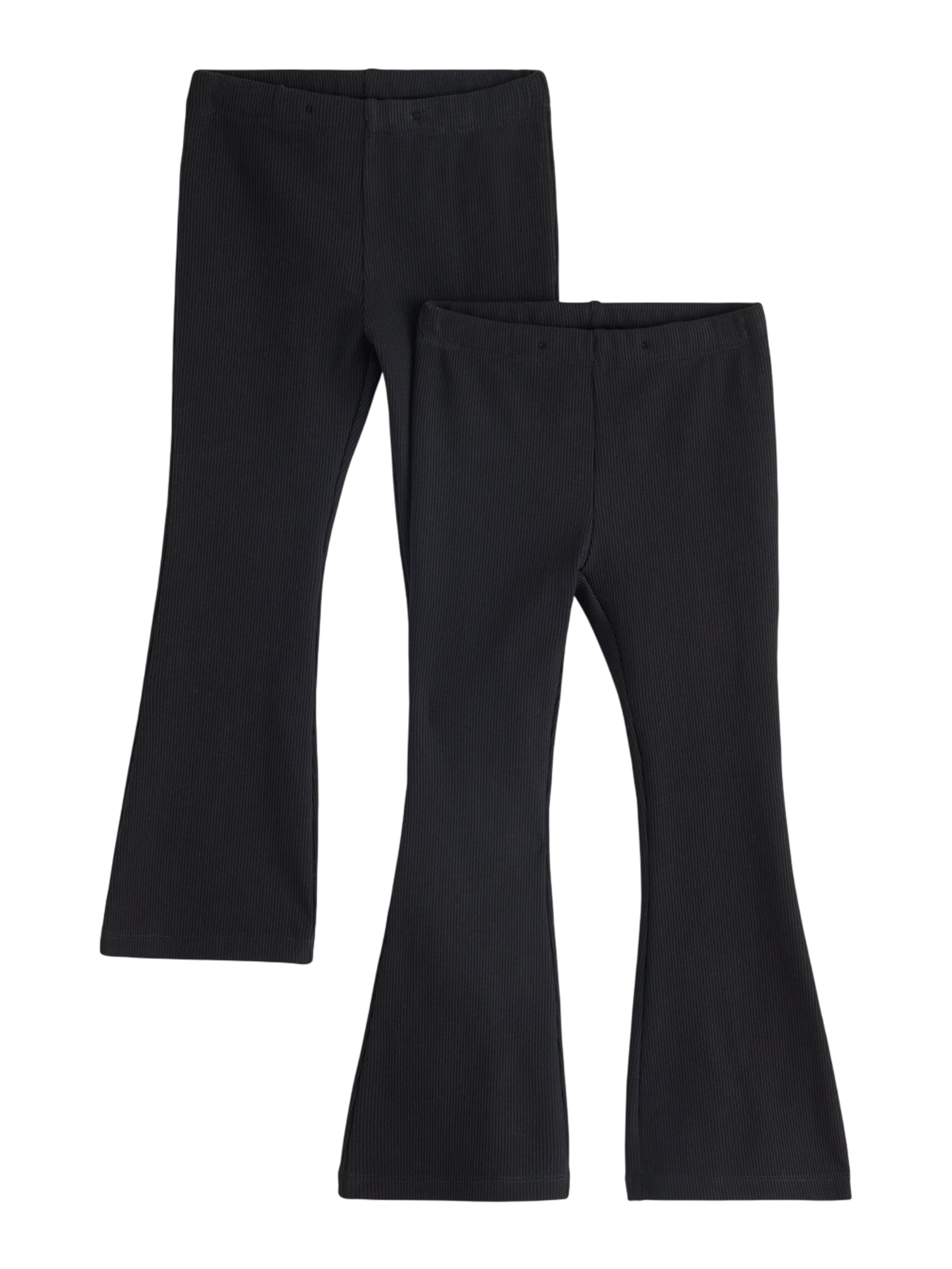 Lindex Flared Pants in Black: front