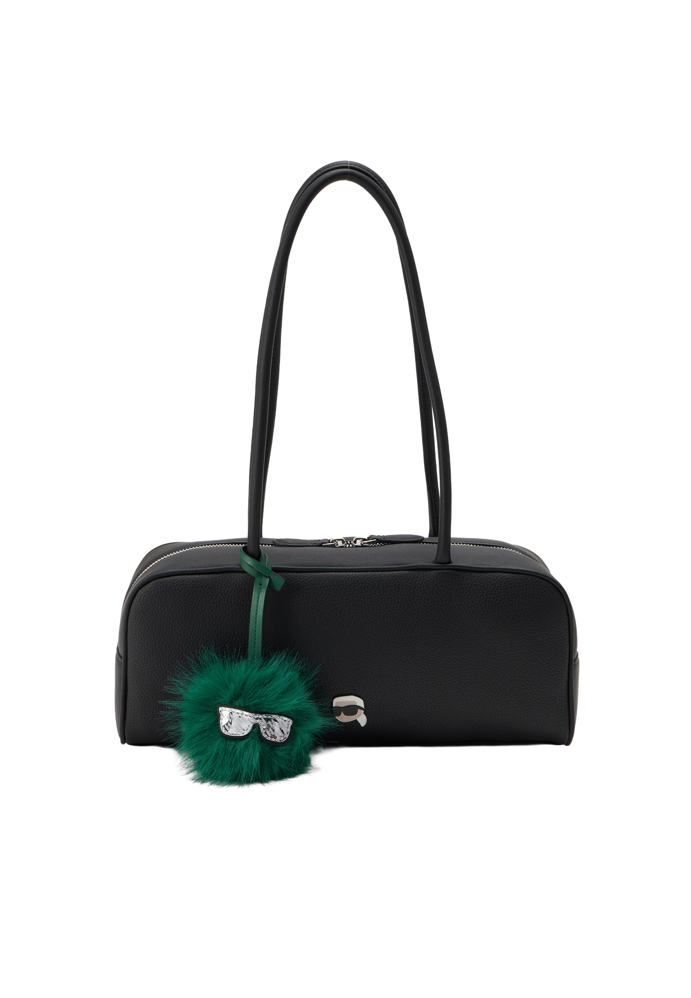 Karl Lagerfeld - Bolso de hombro 'Ikon' en negro: frente