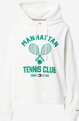 Felpa 'Relaxed Tennis Club' di Tommy Jeans in beige: frontale