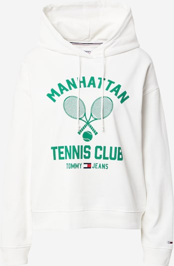Tommy Jeans Sweatshirt 'Relaxed Tennis Club' in grasgrün / eierschale, Produktansicht