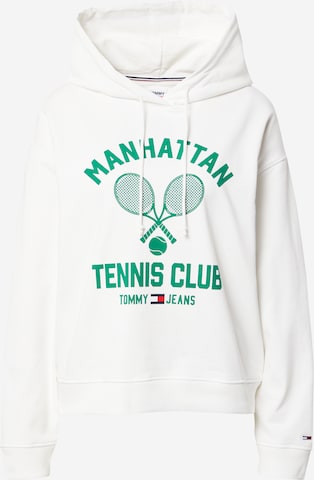 Tommy Jeans Sweatshirt 'Relaxed Tennis Club' in Beige: predná strana