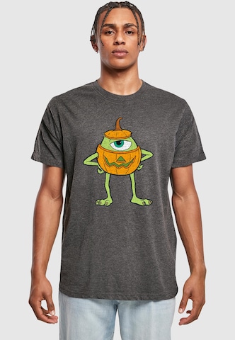 ABSOLUTE CULT Shirt 'Mike Halloween Pumpkin' in Grey: front