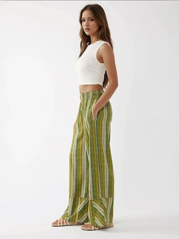 Wide Leg Pantalon Hiccup en vert