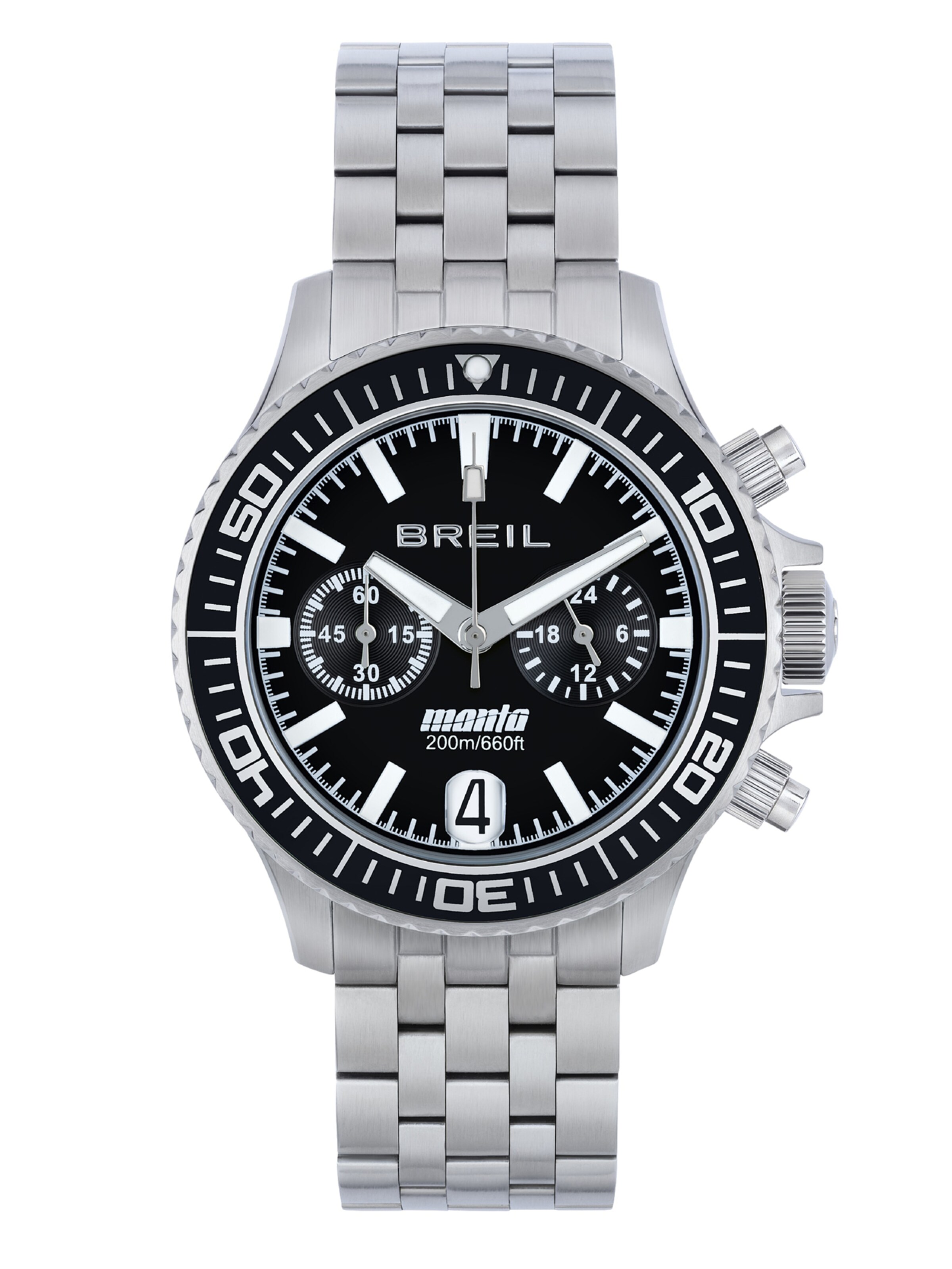 Orologio analogico 'Manta P.R.O.' di Breil in argento: frontale