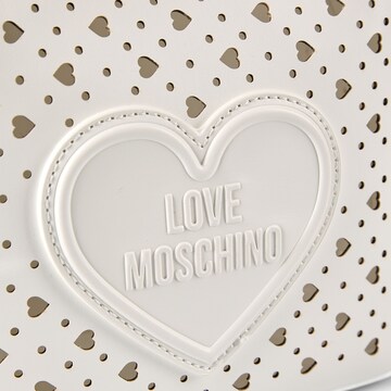 Sac bandoulière 'Basket Laminated' Love Moschino en blanc