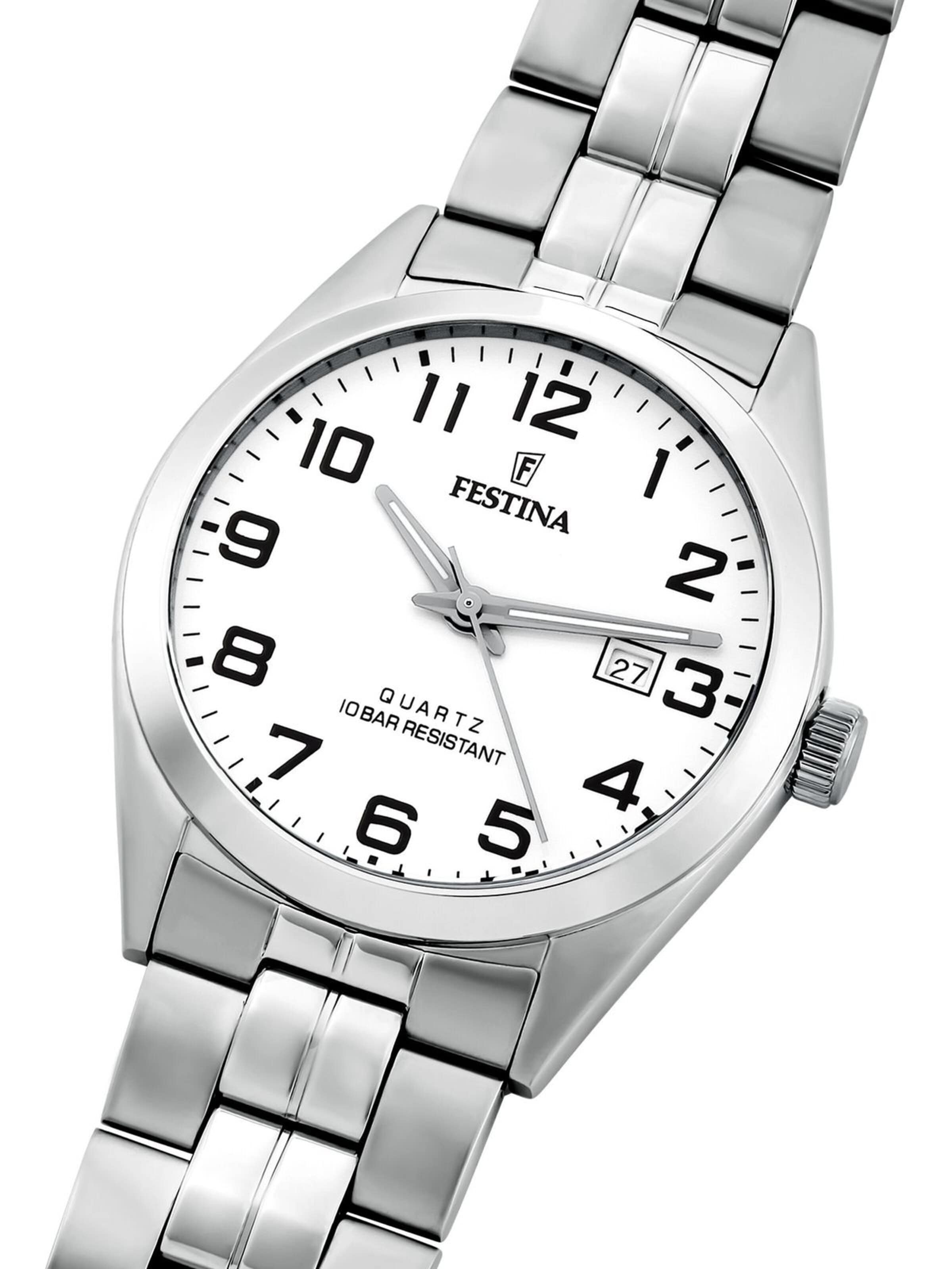 FESTINA Analogové hodinky 'Date watch ACERO CLASICO' – bílá