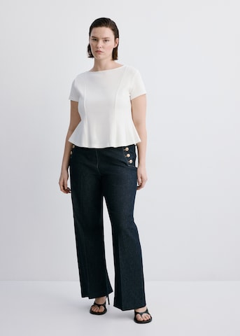MANGO Wide Leg Jeans in Blau