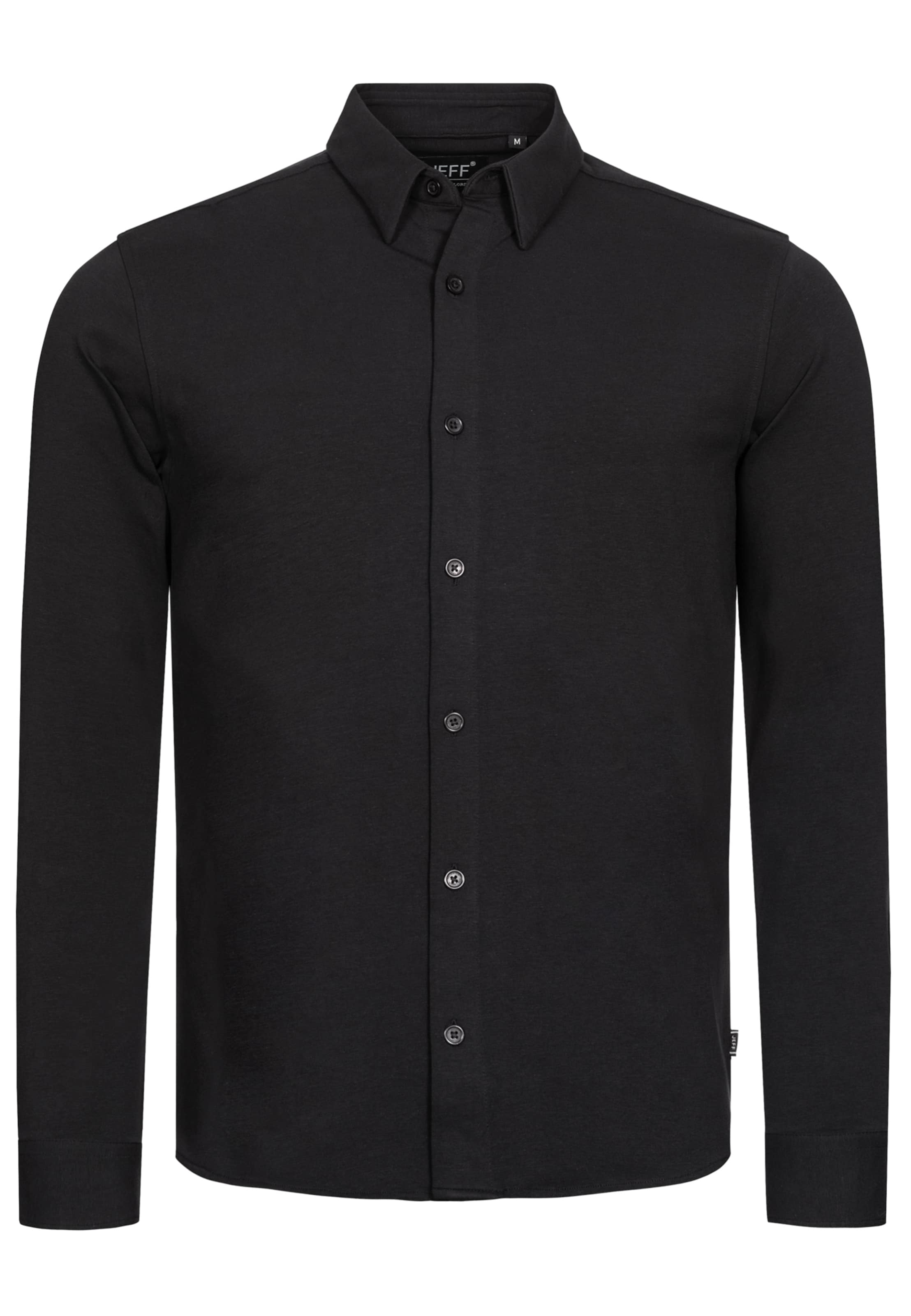 JEFF Hemd 'Theodore' in Schwarz: Vorderseite