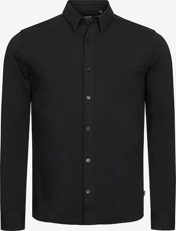 JEFF Overhemd 'Theodore' in Zwart: voorkant