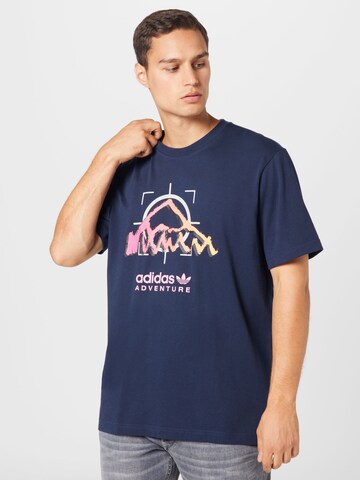 T-Shirt 'Adventure Ride' ADIDAS ORIGINALS en bleu : devant