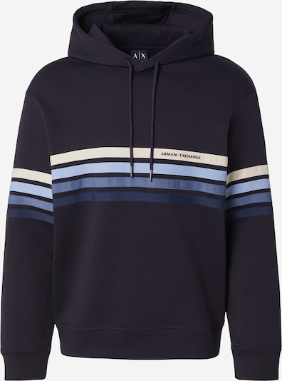 Megztinis be užsegimo iš ARMANI EXCHANGE, spalva – tamsiai mėlyna / safyro / šviesiai mėlyna / akmens, Prekių apžvalga